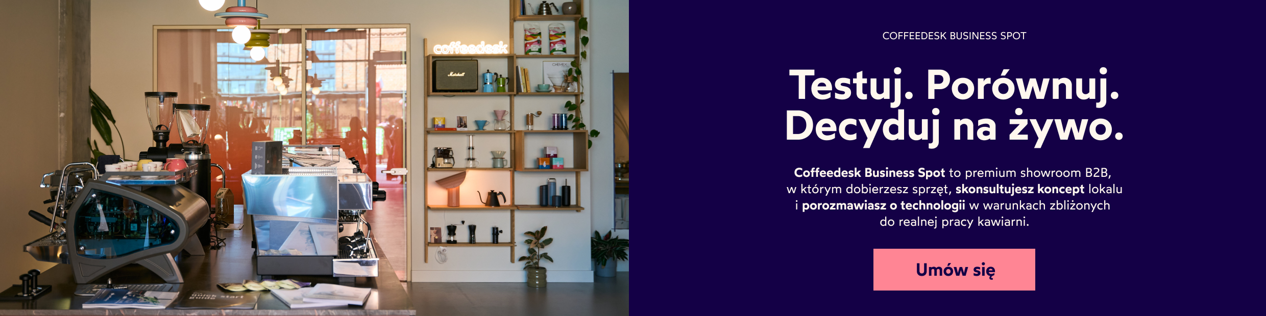 Business Spot, showroom Coffeedesk